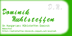 dominik muhlsteffen business card